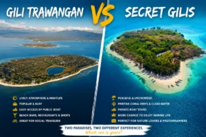 secret gilis vs gili trawangan